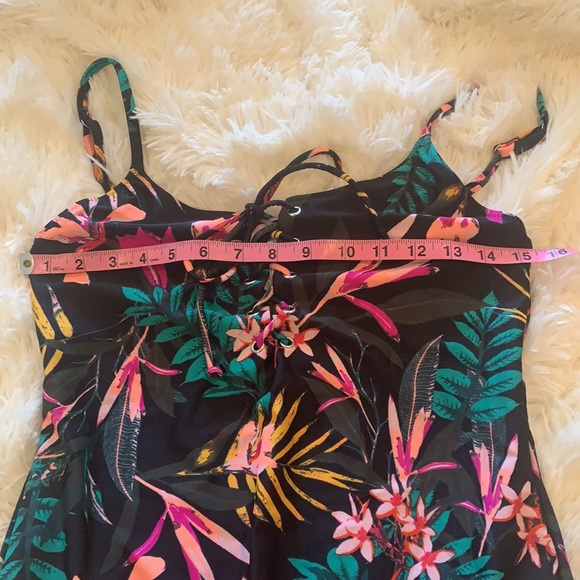 Old Navy Floral tropical tie detail bathing suit - Picture 6 of 7